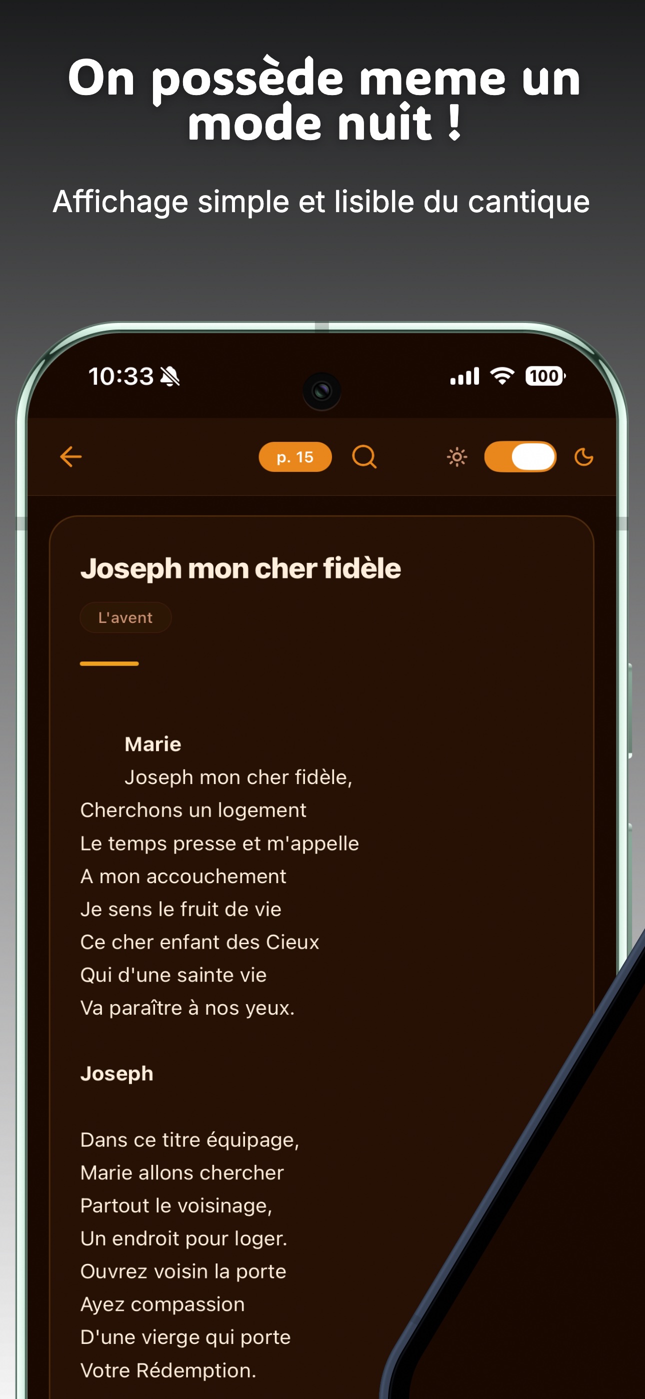 Mode nuit pour affichage lisible
